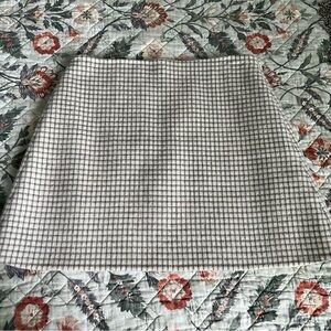 Theory Gray Checkered A-Line Skirt 100% wool